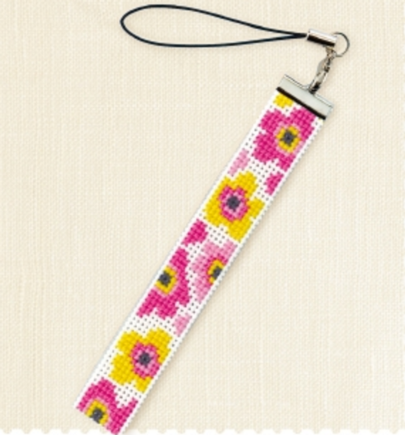Cross Stitch Kit long Strap Flowers KST-25
