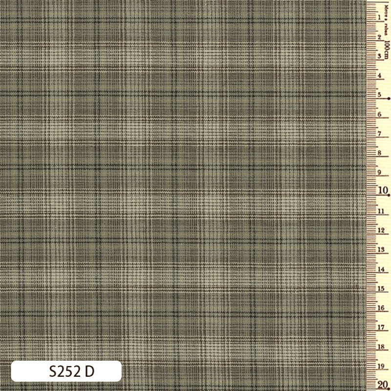 Sakizome Momen Check - Taupe - S252D Sakizome Momen Check - Taupe - S252D