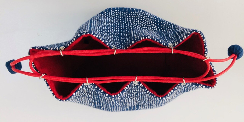 Downloadable Blue and White sashiko Drawstring Bag Pattern Downloadable Blue and White sashiko Drawstring Bag Pattern