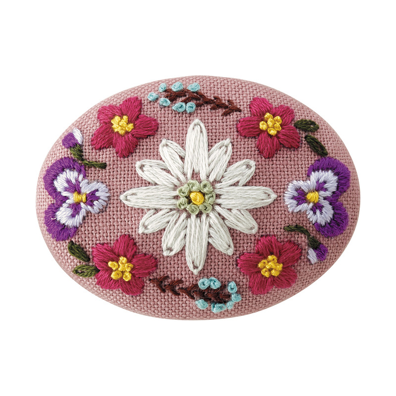 French Embroidery Brooch Kit "Cottage Beauties" EK-9084 French Embroidery Brooch Kit "Cottage Beauties" EK-9084