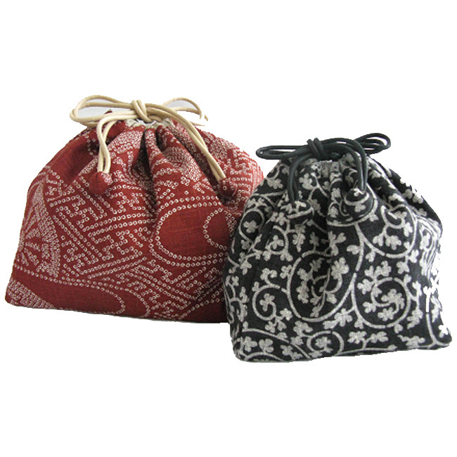 Japanese Drawstring Bags in 2 Sizes PBDR0181 BeBe Bold Japanese Textiles & Craft