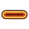 24 LED Oval "MIRAGE" Turn Signal Light - Amber LED/Amber Lens