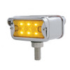 6 LED Dual Function T Mount Double Face Light w/ Horizontal Visor - Amber & Red LED