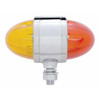 Chrome 17 Amber/17 Red Led Watermelon Double Face Reflector Auxiliary Light - Amber/Red Lens