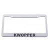 Chrome Plastic License Frame - Kwopper