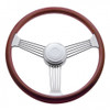 18" Stainless Steel Banjo Steering Wheel W/Chrome Horn Button