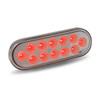 Dual Revolution Red Stop, Turn & Tail to White Back-Up LED Oval Light