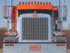 Roadworks Peterbilt Extended Hood Grill - 1/4 round holes