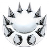 Chrome Spike Front Axle Cover - 33Mm Thread-On