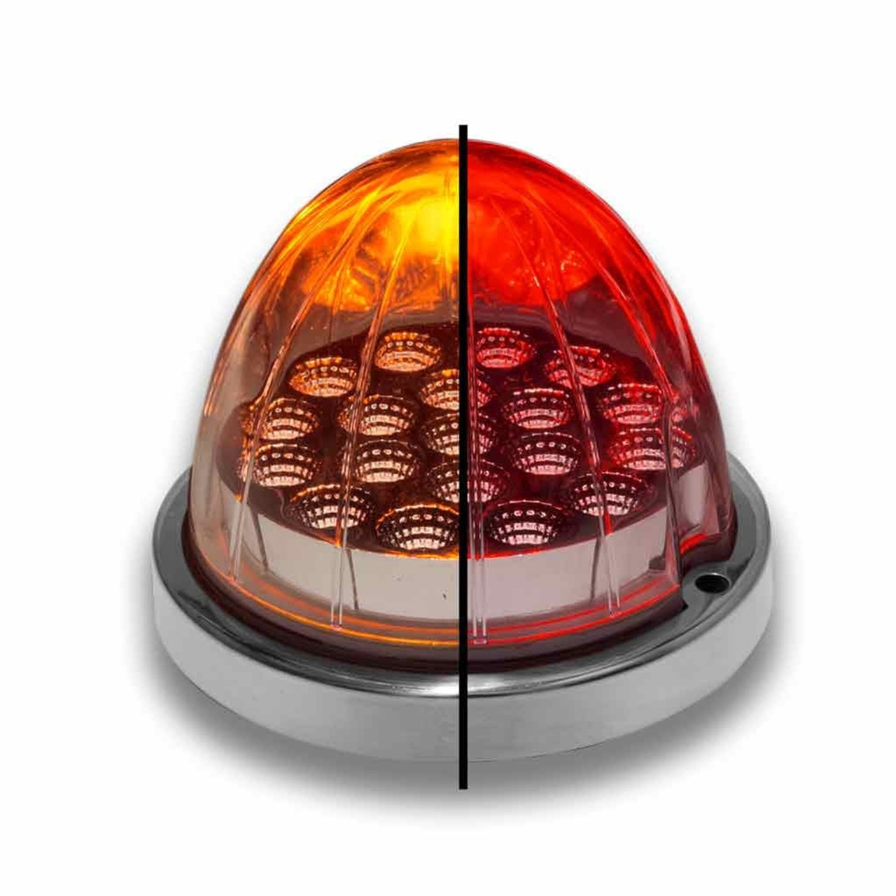 Dual Revolution Amber/Red Watermelon LED (19 Diodes) - LF