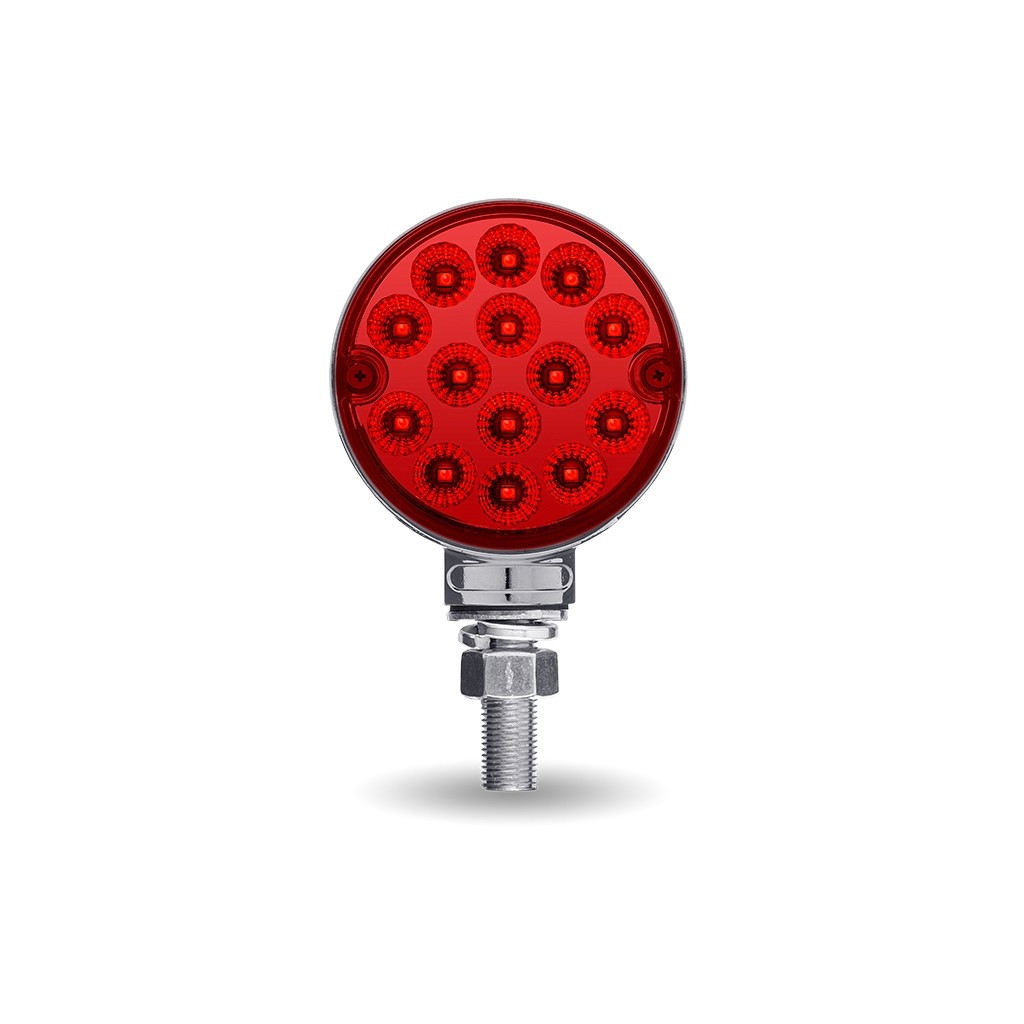 Square Amber 3-LED Marker Light - Surface Mount Truck Trailer Light 4 Inch