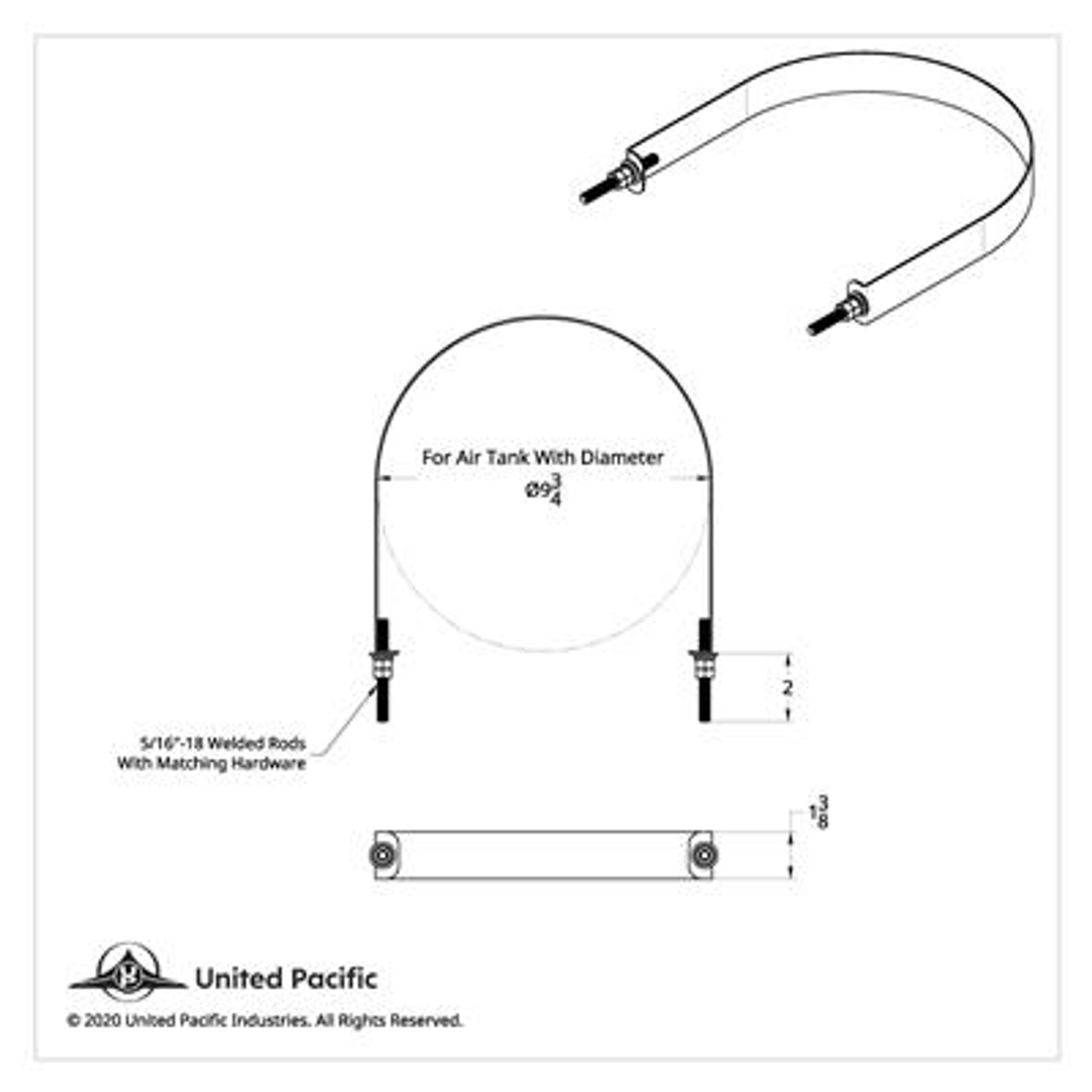 Stainless Steel 9 3/4 Air Tank Straps - LF Truck Centre Ltd.