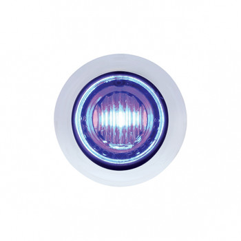 3 LED 3/4" "DOUBLE FURY" Dual Color Mini Clearance/Marker Light - Amber LED/Blue LED