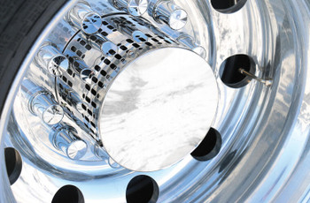 Smooth Style Polished Stainless Drive Axle Hub Cover with all Hardware