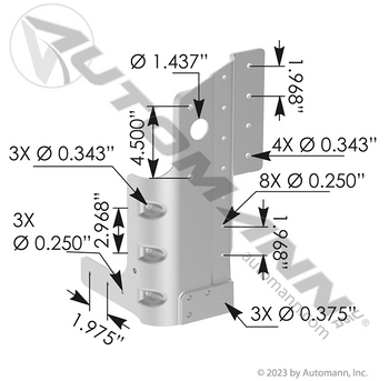 LH Hood Corner Bracket - Peterbilt 379