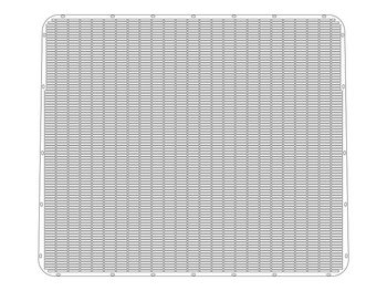 Peterbilt 379 Rectangle Hole Grill - 14 ga. SS