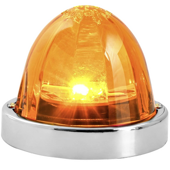 Super Star Watermelon Glass Lens Surface Mount LED Sealed Light With Bezel - Amber Super Star Watermelon Glass Lens Surface Mount LED Sealed Light With Bezel - Amber