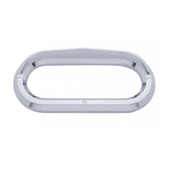 Chrome Plastic Oval Bezel W/ Visor Chrome Plastic Oval Bezel W/ Visor