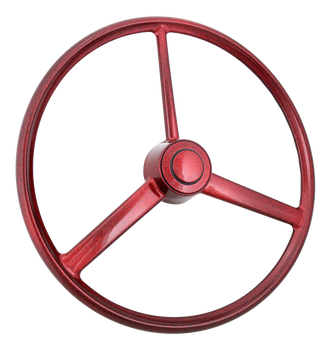 20" Retro Bone Steering Wheel w/ 3 Spokes - Red Sparkle