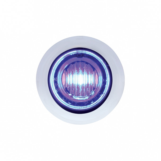 3 LED 3/4" "DOUBLE FURY" Dual Color Mini Clearance/Marker Light - Amber LED/Blue LED