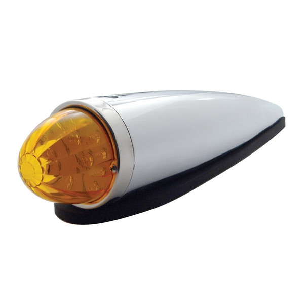 Chrome 17 Amber Led Round Watermelon Cab Light Kit - Amber Lens