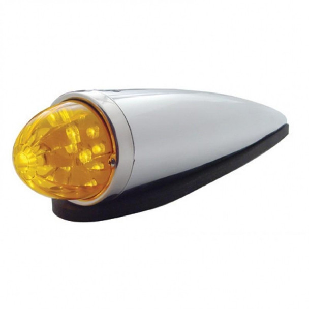 Chrome 17 Amber Led Round Watermelon Cab Light Kit - Amber Lens