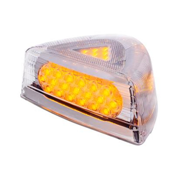 37 Amber Led Front Turn Signal Light W/ Chrome Base