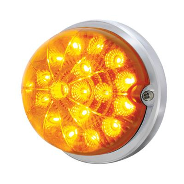 17 LED Amber Dual Function Watermelon with Reflector Flush Mount Kit