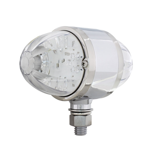 17 Led Double Face Watermelon Dual Function Auxiliary Light - Amber & Red