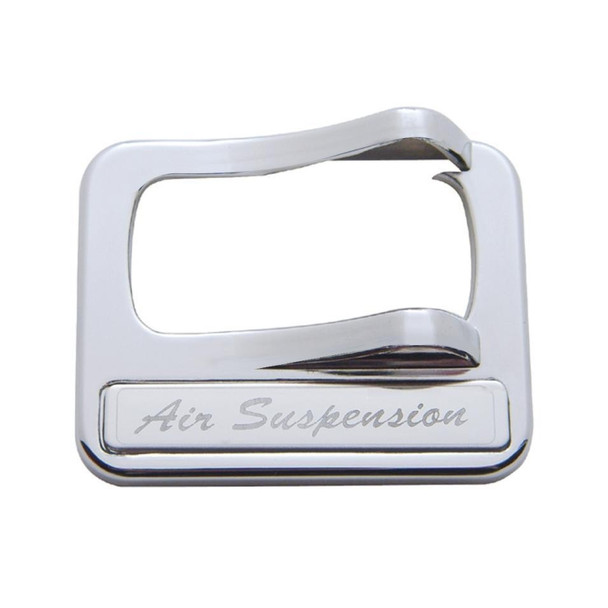 Chrome Peterbilt Rocker Switch Cover - "Air Suspension" Stainless Steel Plaque