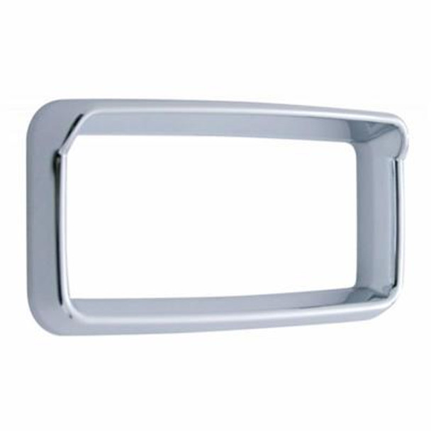 Chrome 2006+ Peterbilt Center Dash Instrument Bezel W/ Visor