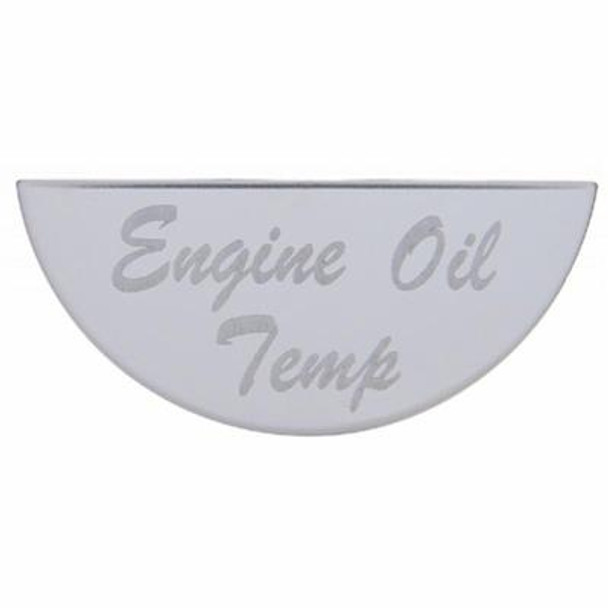 Stainless Steel Peterbilt Gauge Emblem - Engine Oil Temperature