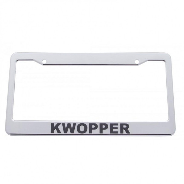 Chrome Plastic License Frame - Kwopper