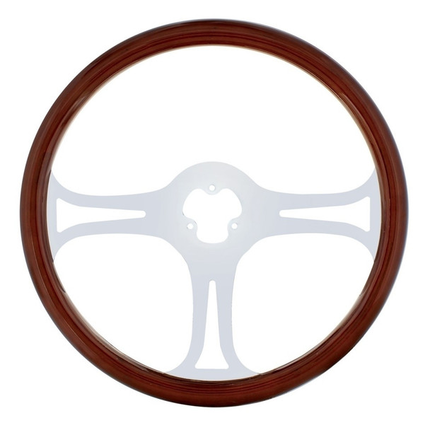 18" Chrome Steering Wheel - 3 Spoke "Blade"