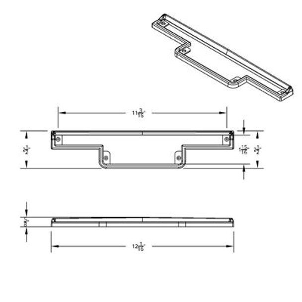 T-Bar Instrument Light Panel Bezel For Peterbilt