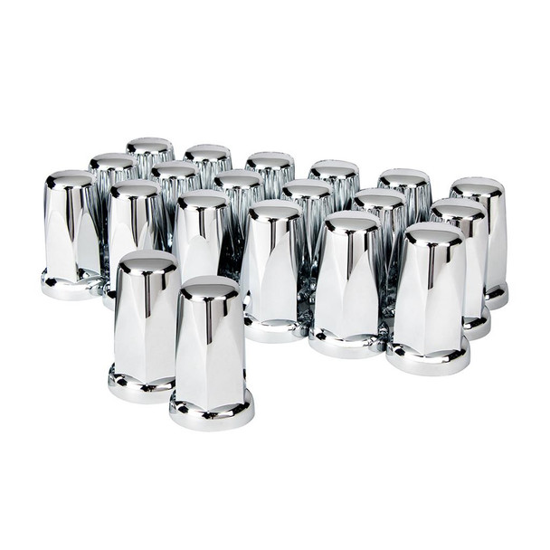 33mm x 3 1/4" Chrome Tall Classic Nut Cover - Push-On (60 Pack)