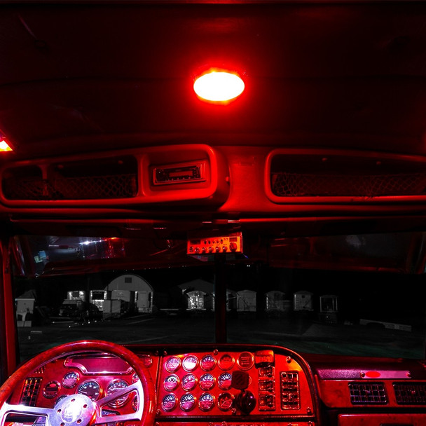 Chrome Peterbilt LED Interior Projector Dome with 6-Color Auxiliary