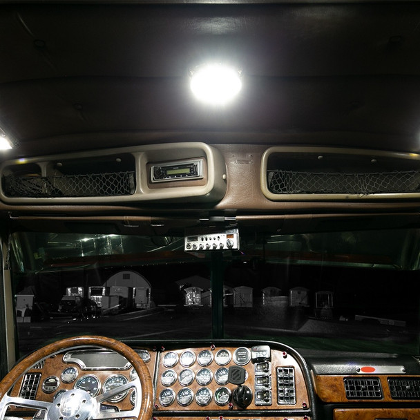 Chrome Peterbilt LED Interior Projector Dome with 6-Color Auxiliary