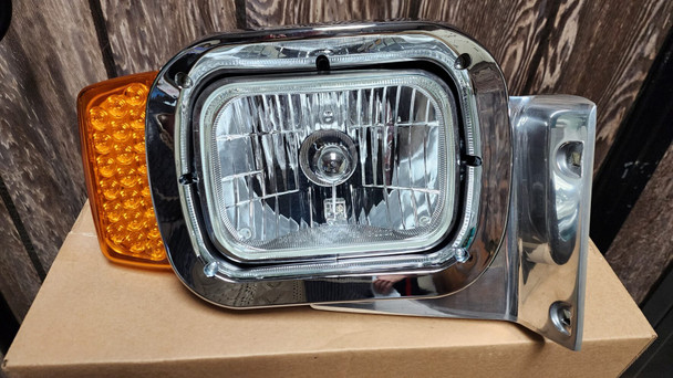 Peterbilt Single Square Headlight Bucket