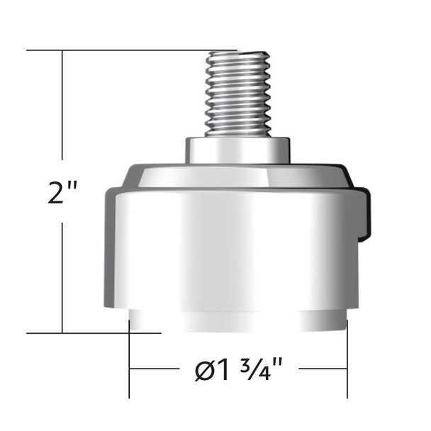 1/2" Thread-On Shift Knob Mounting Adapter For Eaton Fuller Style 13/15/18 - Chrome