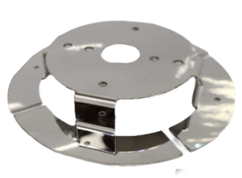 Stainless 4 External Bolt style Breather Bracket w/ 1 WM Light Hole (3M Tape Mount)