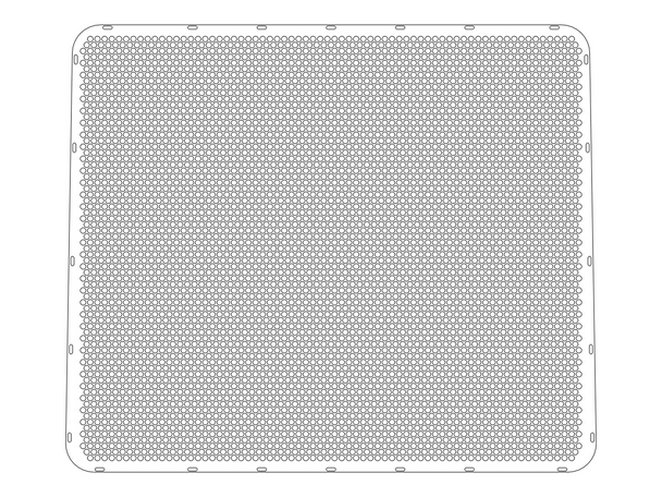 Peterbilt 379 Round Hole Grill - 14 ga. SS
