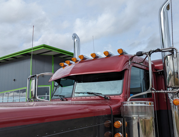 Peterbilt Fiberglass Visor - Fox Style