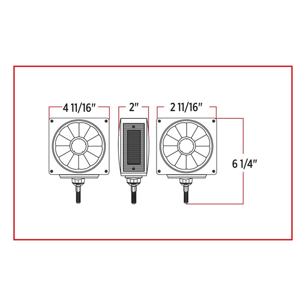 Super Diode Double Face Single Post Square LED -(38 Diodes)