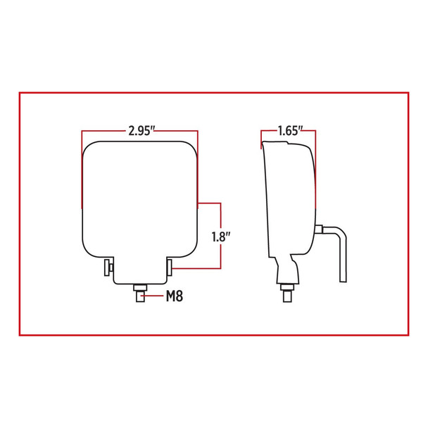Mini Square LED Spot Worklight - 900 Lumens (5 Diodes)