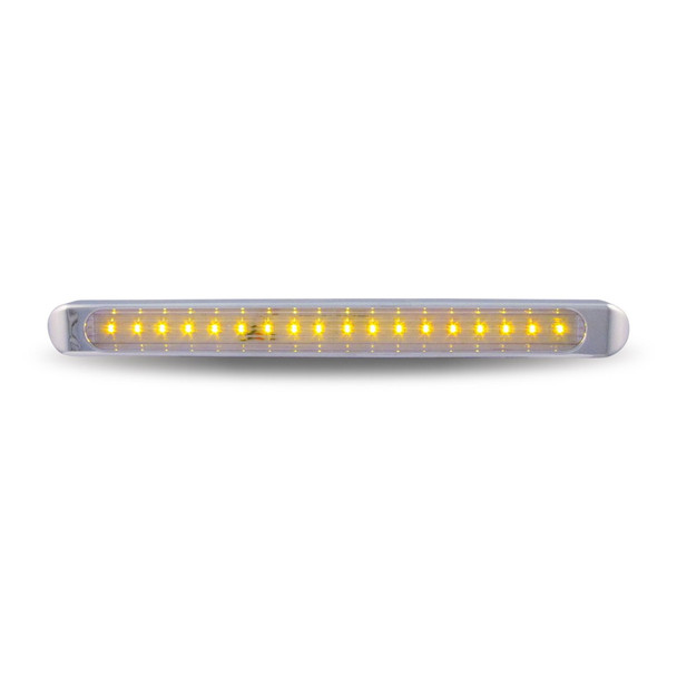 17" Chrome Auxiliary LED Strip - Amber