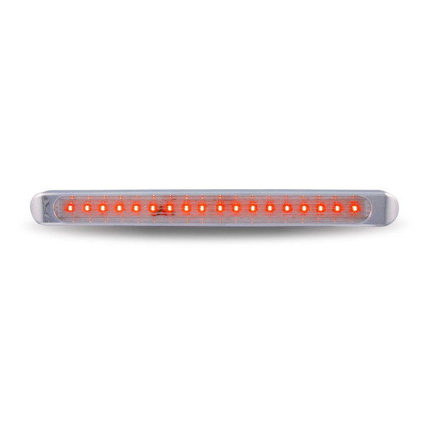 17" Chrome Auxiliary LED Strip - Red