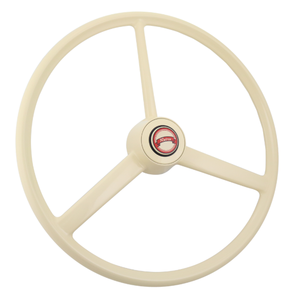 20" Retro Bone Steering Wheel w/ 3 Spokes