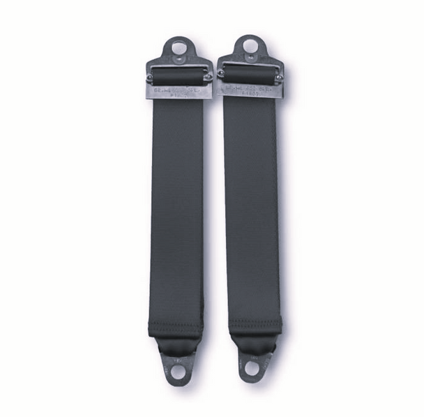 Seat to Floor Tether with Bolt Down Ends - Black