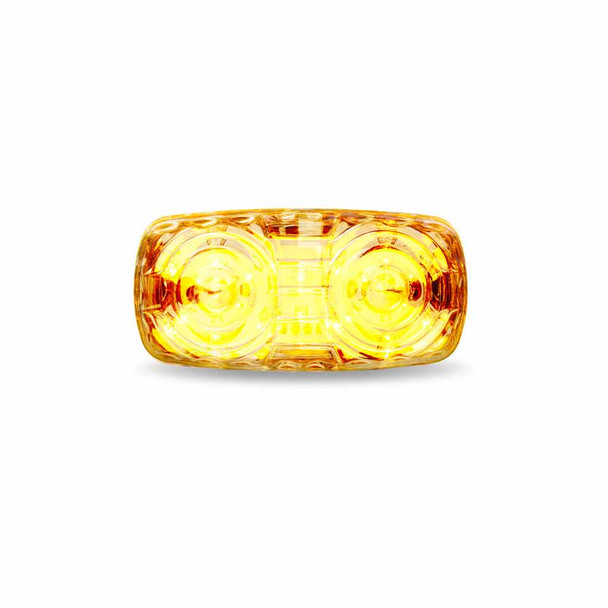 Amber Clearance Marker "Star-Burst" Double Bullseye 18 Diode LED Light